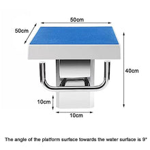 Swimming Competition Jumping Platform, Professional Diving Boards Platform Heavy Duty Jump Stand Pool Diving Board with Stainless Steel Base,with Backstroke Handle, Indoor Outdoor Pool Diving Board,B