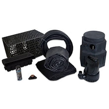 HALF OFF PONDS Pond Free Cascade Waterfall Kit with 4100 GPH Pump, EPDM Liner - Black