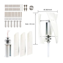 AISINILALAO 1500W 12V 24V 48V Wind Turbine Generator Kit, with 3 Blade, Wind Generator Kit W/Controller, Wind Power Generator for Home Hybrid Solar Wind System,24V