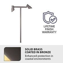 WAC Lighting Accent Stem LED 12V Path and Area Double Light 3000K Warm White Solid Brass Coated in Bronze
