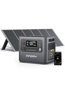 AFERIY Portable Power Station AF-P210 2048Wh | 2400W with 400W Solar Panel,AC Output with 120V,2400W,Solar Generator for Home Use,Outdoor Camping,Power Outage, Camping,Emergencies