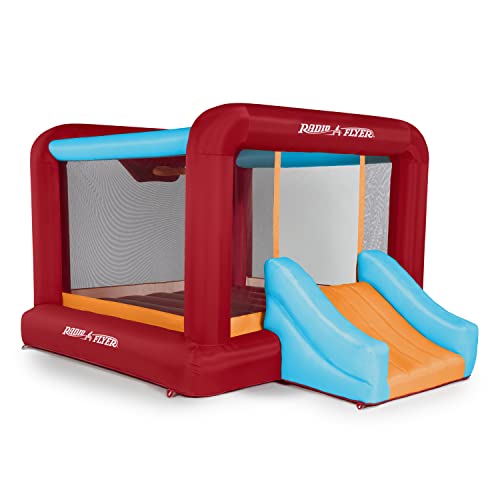 Radio Flyer XL Backyard Bouncer Inflatable Bounce House with Slide Red