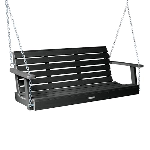 highwood Weatherly Porch Swing 5 Feet, Black