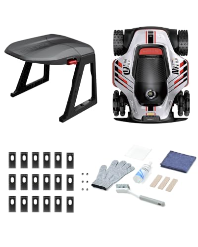 DREAME LiDAR Robot Lawn Mower 4-Piece Ultimate Care Kit – Roboticmower Garage + Replacement Blade Kit + Cleaning Set + Decal Stickers for A3/A3 Pro Series