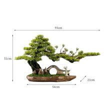 YXIANG56Q Fake Plants New Chinese Backflow Incense Burner Artificial Bonsai Tree Home Living Room Porch Office Decoration Bonsai Tree