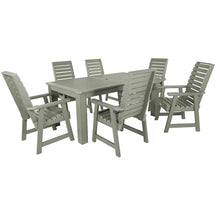 highwood Weatherly 7pc Rectangular Dining Set 72" x 42", Eucalyptus