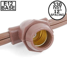Novelty Lights 330 Feet Heavy Duty Light String, Brown Wire Bistro Lights