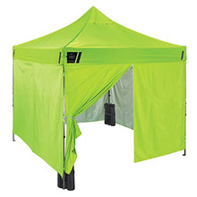 Ergodyne SHAX 6053 Fully Enclosed Pop Up Canopy Tent with Sidewalls 10ft x 10ft Lime