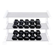 Body-Solid Rubber Coated Hexagon Dumbbells Black