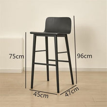 YXIANG56Q Bar Stools Black High Stool Bar Restaurant Household Wooden High Chair Multi-Size Optional Bar Chairs(XXL)