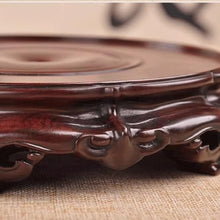 QUANGJN Pcs Plants Saucers Round Vase Teapot Incense Burner Flowerpot Ornament Base Solid Wood Bracket Plant Pot Saucers,