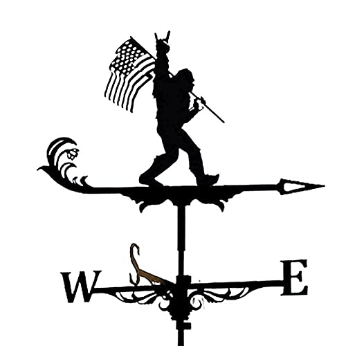 Weather Vane Metal Weathervane Roof Mount Weather Vane Ornaments Wind Direction Weather Vanes for Roofs Sheds Yard Cupola Barns Wind Direction (Color : 6) (6)