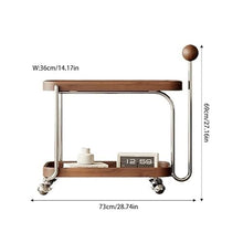 CHmrfvqtus Couch Side Table Dining Cart Wooden Sofa Side Table Living Room Home Simple Movable Bedside