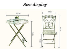 JIQHOHX Bistro Sets for 2 for Garden Folding Patio Yard Dining Furniture Folding |Rust Proof WeatherproofGarden Backyard Balcony Pub Table (White)