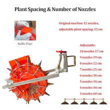 DAJIAYIQI Tractor Pulled Seed Planter, Stainless Steel Seeding Machine with 8 Seed Plates, Adjustable Depth & Row Spacing, Garden Seeding Lawns Spreader for Farm Planting(4 Units)