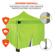 Ergodyne SHAX 6053 Fully Enclosed Pop Up Canopy Tent with Sidewalls 10ft x 10ft Lime
