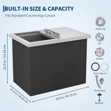 JustSmart 115.7 QT Large Capacity Drop in Ice Chest with Sliding Cover