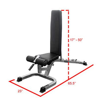 Valor Fitness Adjustable Bench with Leg Support - 7 Position Back Pad, 4 Position Seat Pad - DD-25 Adjustable Bench with Wheels