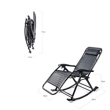KLNBV Rocking Chair Patio Rocker Lounge for Indoor and Outdoor Recliner Seat Removable