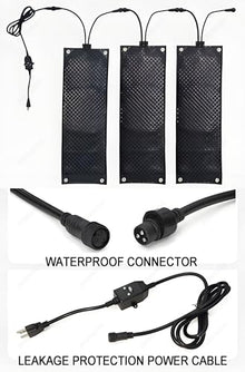 SHENGSHIYU Heat Tracks Snow and Ice Melting Mats,14 * 118in/36 * 300cm,for Melting Snow,Ice,PVC Heated Floor Mat with Non-Slip Texture,Stair Heated Mats for Winter Snow Melting 4Pack