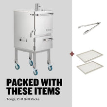 Keveri H1 Inox | | Multi-Purpose Stainless Steel Charcoal Oven | Grill, Smoker, Roast, Bake, Pizza Oven