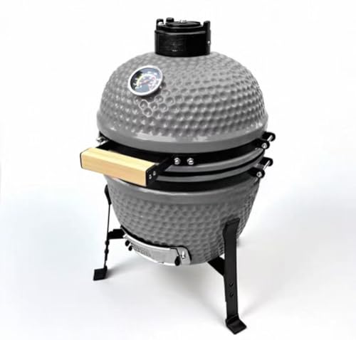 Artificial Outdoor BBQ Grill, Smoked Ceramic Roaster & Pizza Oven for Villa Garden(Grey)