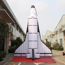Giant Inflatable Space Shuttle,Inflatable Spaceship Model with Base Blow up Rocket Ship Events Spacecraft for Outdoor Advertising (White with Blower, 16ft 5mH)
