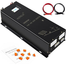 WZRELB 5000W 24V Pure Sine Wave Inverter,24 Volt DC to AC 120V 240V Split Phase Power Inverter,10KW Surge,4 AC Outlets,Dual AC Hardwire Terminals