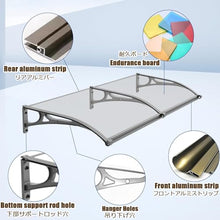 Outdoor Patio Awning Canopy UV Rain Protection Door Cover Polycarbonate Porch Awning with Gutter Weather Shelter 120x130cm
