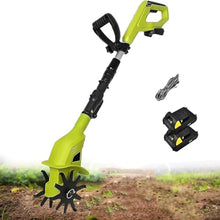 MZGYYD Electric Garden Rotavator,Electric Cordless Tiller Cultivator,Soil Scarifiers for Lawns,10cm Tilling Width, 25cm Working Depth