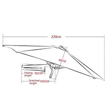 MidiLi Outdoor Patio Umbrellas Wall Mount Garden Parasol Balcony Tilting Sun Shade Umbrella, Aluminium, 7ft / 220cm