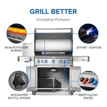 Napoleon Rogue PRO-S 625 5-Burner Natural Gas Grill - Rear & Side Burner