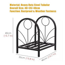 DJVHSRI Metal Firewood Rack with Arched Design, Heavy Duty Indoor & Outdoor Log Holder for Fireplace, Patio & Yard,