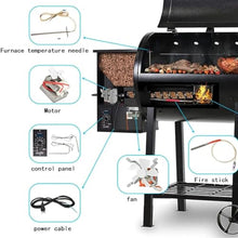 GYQSSD Pellet BBQ Smoker Hopper Assembly Kit, Electric Wood Pellet Smoker Grill Parts Digital Smoker, Adjustable Temperature 165-450°F, for Grill, Smoke, Bake, Roast, Braise, BBQ