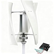 6000w Wind Turbine Generator Kit,3 Blade Vertical Axis Generators, Electromagnetic Portable Vertical Helix Charger Controller, For Home, Business,Industrial Energy Supply White-24V