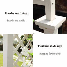 Garden Arbor with Planter Boxes, Arch Backdrop Stand for Plant Climbing, 86" H Outdoor Arch Trellis, Wedding Archway Party Decor for Backyard, Lawn, Patio(White)