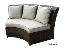 Genuine Ohana Outdoor Patio Wicker Furniture 7pc All Weather Round Couch Set with Free Patio Cover