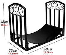 DJVHSRI Firewood Rack Fire Wood Racks Outdoor, Wrought Iron Fireplace Tool Firewood Stand, Large Free Standing Fireplace Wood Firewood Rack,