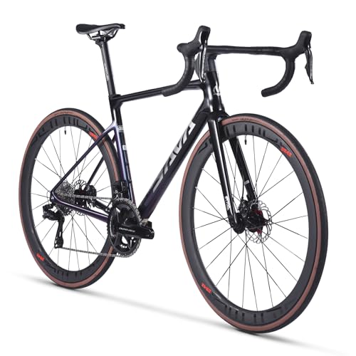 SAVADECK Carbon Road Bike with Shimano Ultegra Di2 9270 Electric Groupset Black Purple