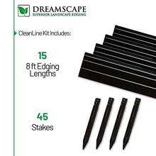Dreamscape Cleanline Landscape Aluminum Edging 1/8 x 4 x 8 Black Anodized 120'