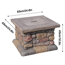 Fire Pit Outdoor Garden Terrace Square Brazier, fire Pit Table with Barbecue Grill, Courtyard Wood fire Pit
