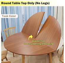 Innovz Round Banquet Table Top Teak Color, Wooden Foldable Dining Tabletop for Small Spaces, Replacement Furniture Desktop for Living Room Balcony Yard Patio Kitchen(200cm(79inch))