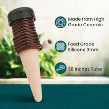 Blumat Classic Self-Watering Stakes - Prevents Overwatering and Underwatering for Healthy Growth While You are Away - Ideal for Indoor Plant Watering, 50 Pack, w Adapter