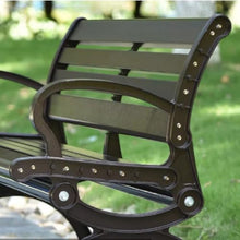 GRFIT Outdoor Bench Garden Chair for Outdoor, Cast Aluminum Patio Bench, Iron Seat for Leisure in the Park Garden Bench (Medium)