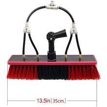 SHENGSHIYU Telescopic Rod-Type Photovoltaic Panel Cleaning Brush Can Spray Water Through The Water Brush Flow-Through Scrubber with Adjustable Handle, Red,24FT