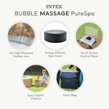INTEX PureSpa 6 Person Inflatable Hot Tub with Energy-Efficient Spa Cover