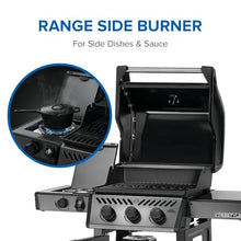 Napoleon Freestyle 365 Propane Gas Outdoor Grill with Range Side Burner, Graphite Grey – 4-Burner BBQ for Versatile Cooking