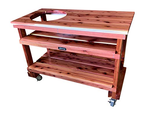 JJGeorge Kamado Joe Jr. Deluxe Table - Free Cover Included