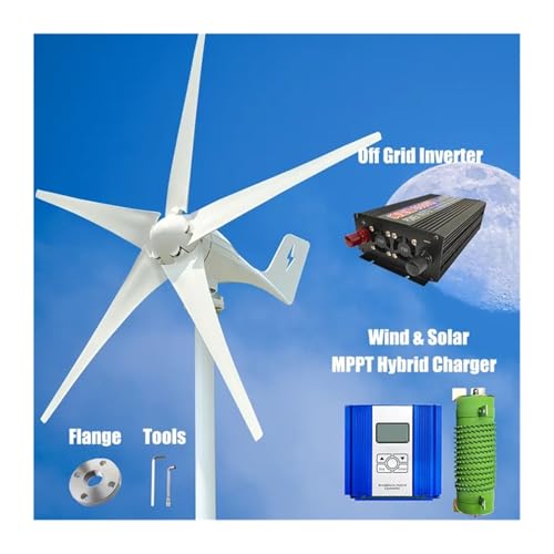 MPPT 3000W 12V 24V 48V Permanent Magnet Wind Turbine Generator Power Kit