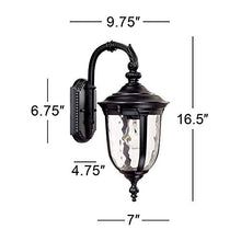 Bellagio 16 1/2" Black Vintage Outdoor Light Fixtures Set of 2